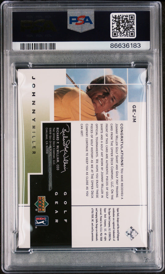 2003 UPPER DECK GEAR EAGLE JOHNNY MILLER #GE-JM - PSA 10 RELIC