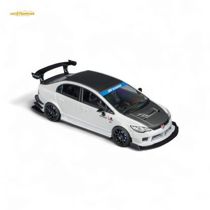 Microturbo Honda Civic Type R FD2 Spoon Sports - Metallic White 1:64