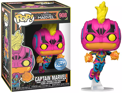 Captain Marvel (Black Light, Blue SE Sticker) 908 - Special Edition Exclusive