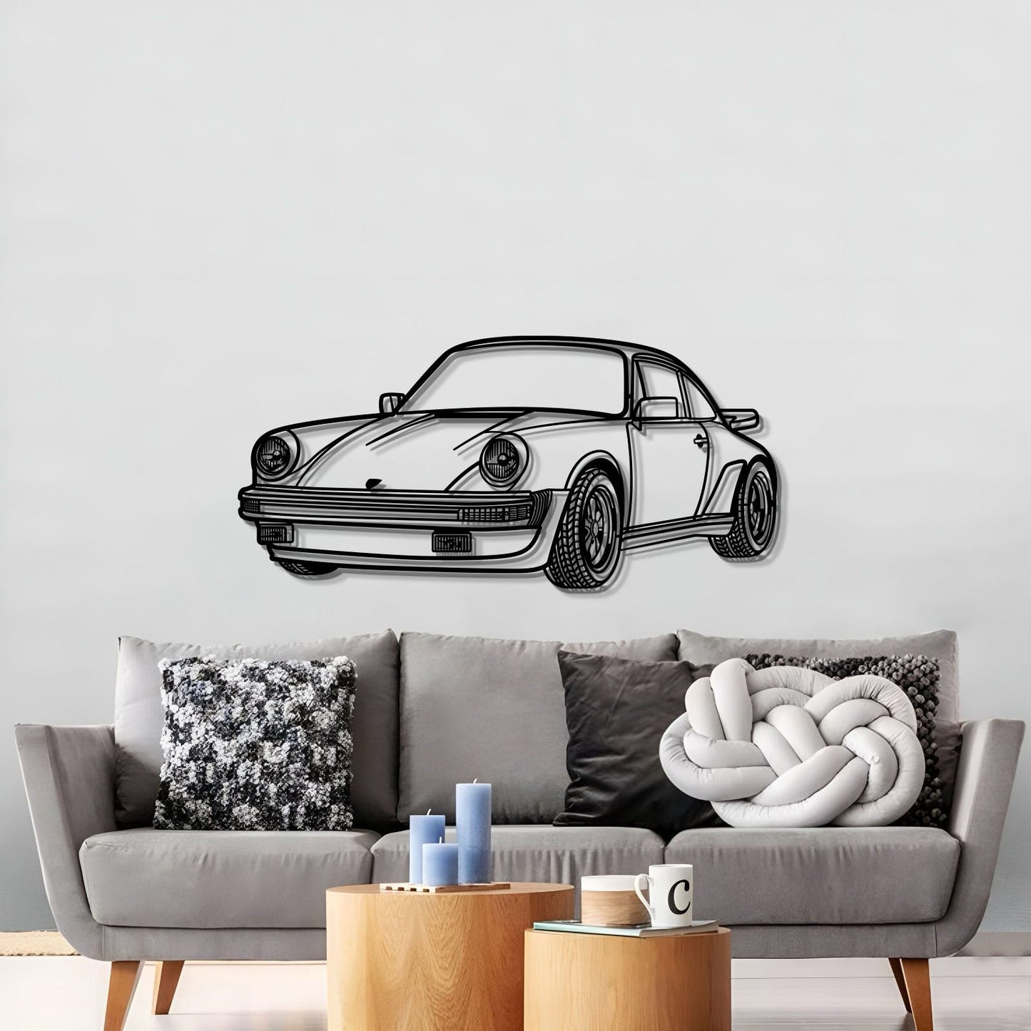 911 930 Perspective Metal Car Wall Art - MT0459