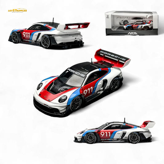 HKM Model Porsche 911 (992) GT3 R Rennsport White #911 1:64