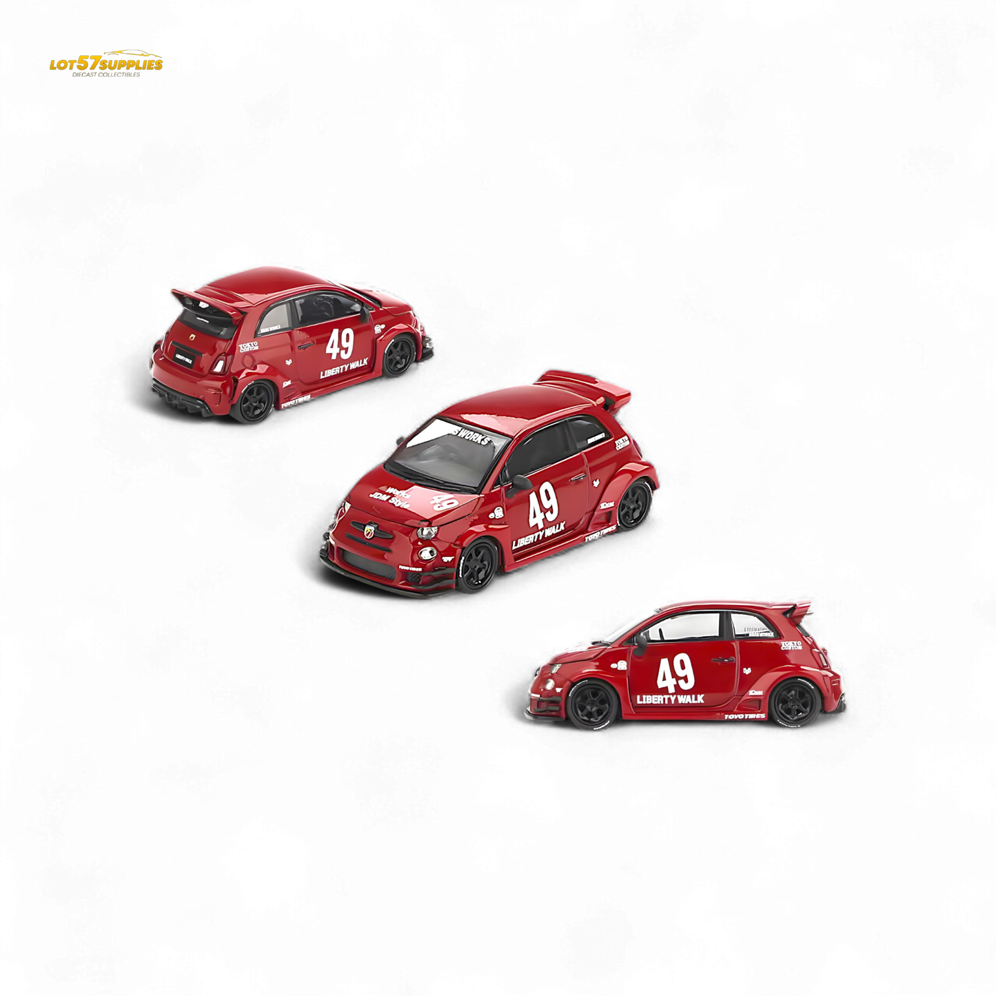 Mini-GT LB-WORKS x Abas Works ABARTH 595 Red 1:64 MGT00963