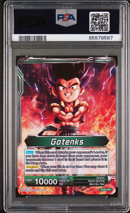 2017 DRAGON BALL SUPER 1 PRDGS STRK SS GOTENKS #P-027 - PSA 10