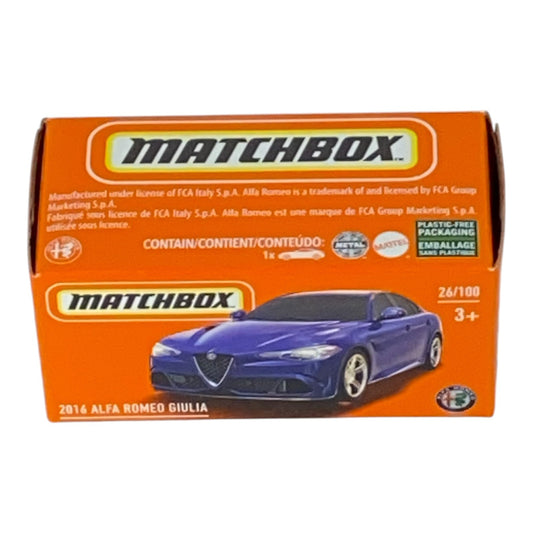 Matchbox 2016 Alfa Romeo Giulia - Power Grabs - Matchbox Series 26/100