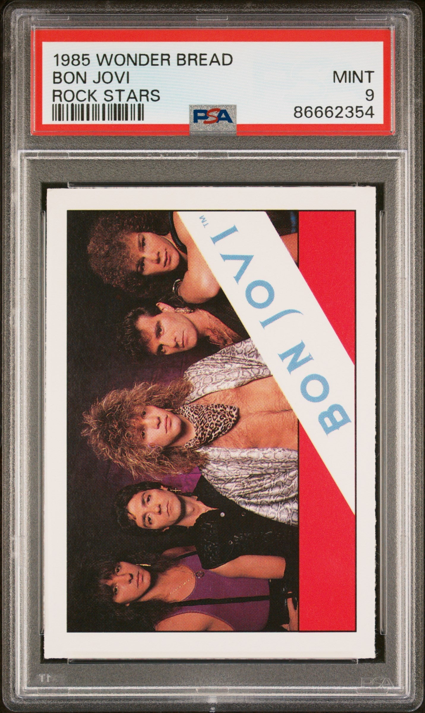 1985 WONDER BREAD ROCK STARS BON JOVI ROCK STARS # - PSA 9
