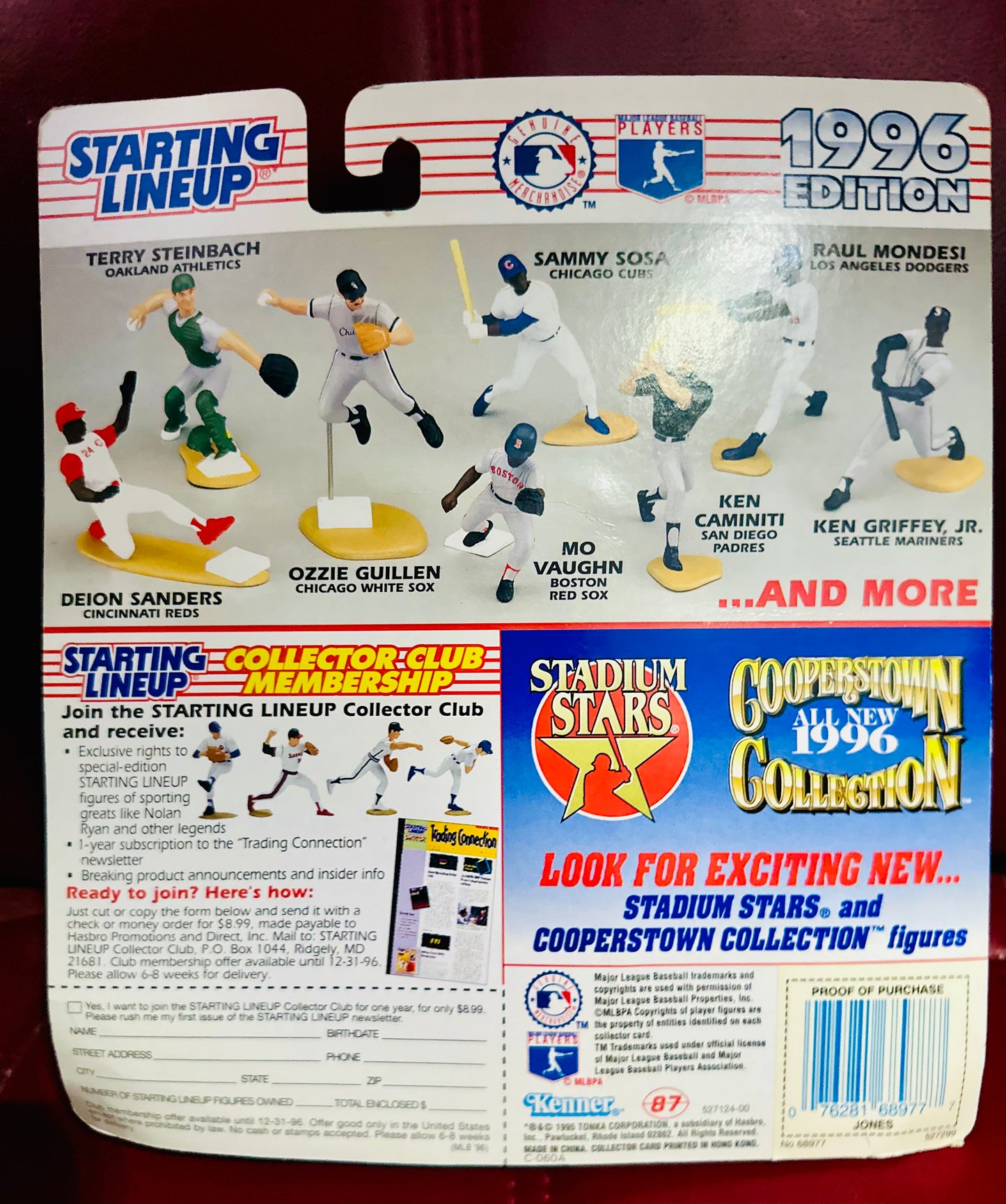 Kenner Starting Lineup 1996 Chipper Jones Atlanta Braves - Rare Clear Bubble - Rookie Figure