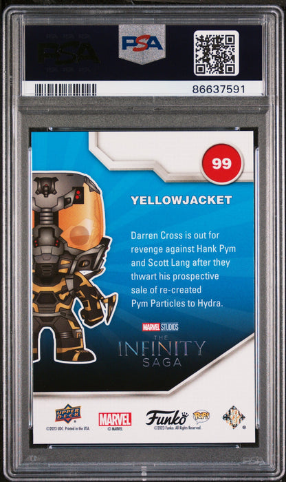 2023 UPPER DECK FUNKO POP MARVEL  YELLOWJACKET  #99  PSA 10