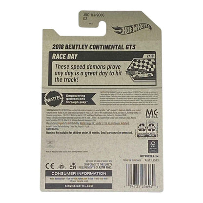 Hot Wheels 2018 Bentley Continental GT3 - Race Day Series 7/10