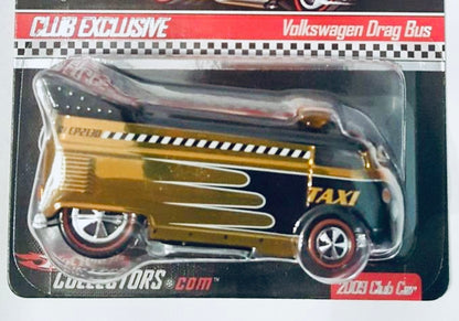 2009 Hot Wheels RLC Volkswagen Drag Bus Club Car – Taxi Edition (#3295 of 7000) – Spectraflame Yellow