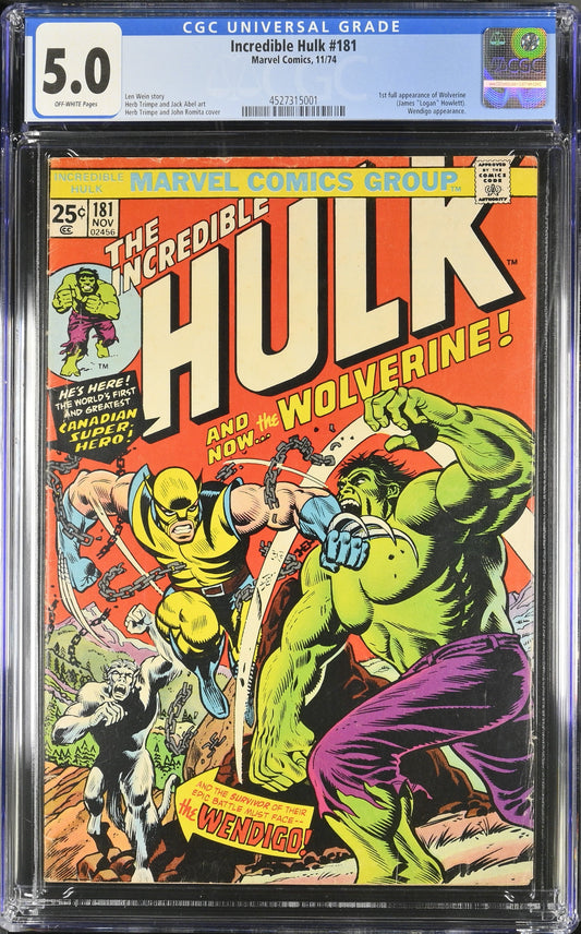 Incredible Hulk #181 (11/74) Graded CGC 5