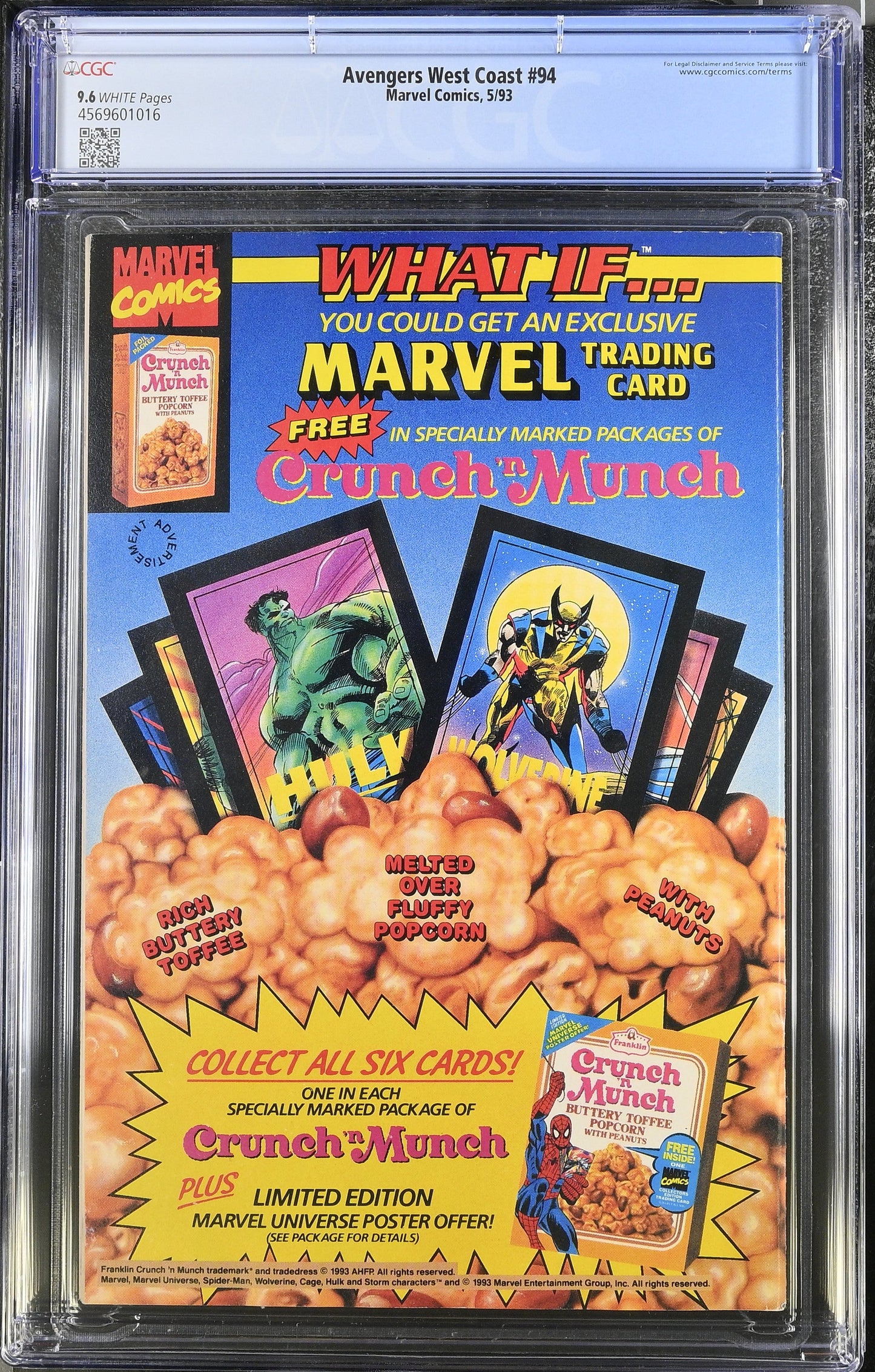 Avengers West Coast #94 (5/93) Graded CGC 9.6