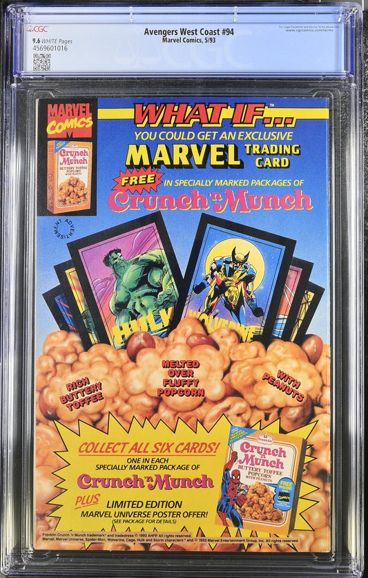 Avengers West Coast #94 (5/93) Graded CGC 9.6