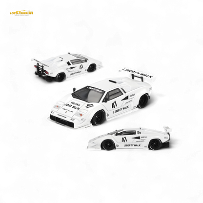 Mini-GT Lamborghini Countach LB-WORKS White 2024 Tokyo Auto Salon 1:64 MGT00966