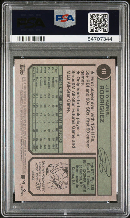 2023 TOPPS HERITAGE JULIO RODRIGUEZ  #18 - PSA 10