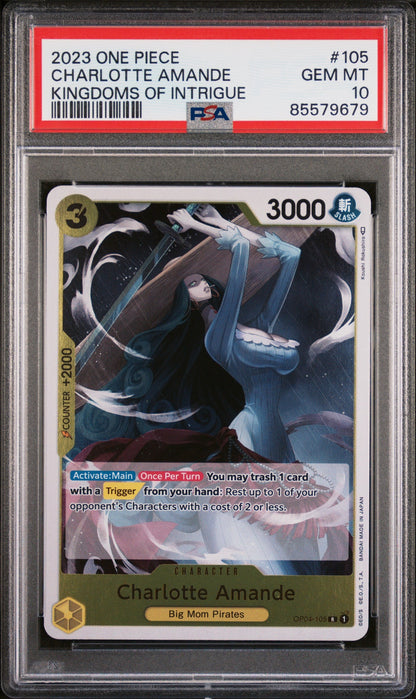 2023 ONE PIECE KINGDOMS OF INTRIGUE CHARLOTTE AMANDE #105 - PSA GEM MT 10