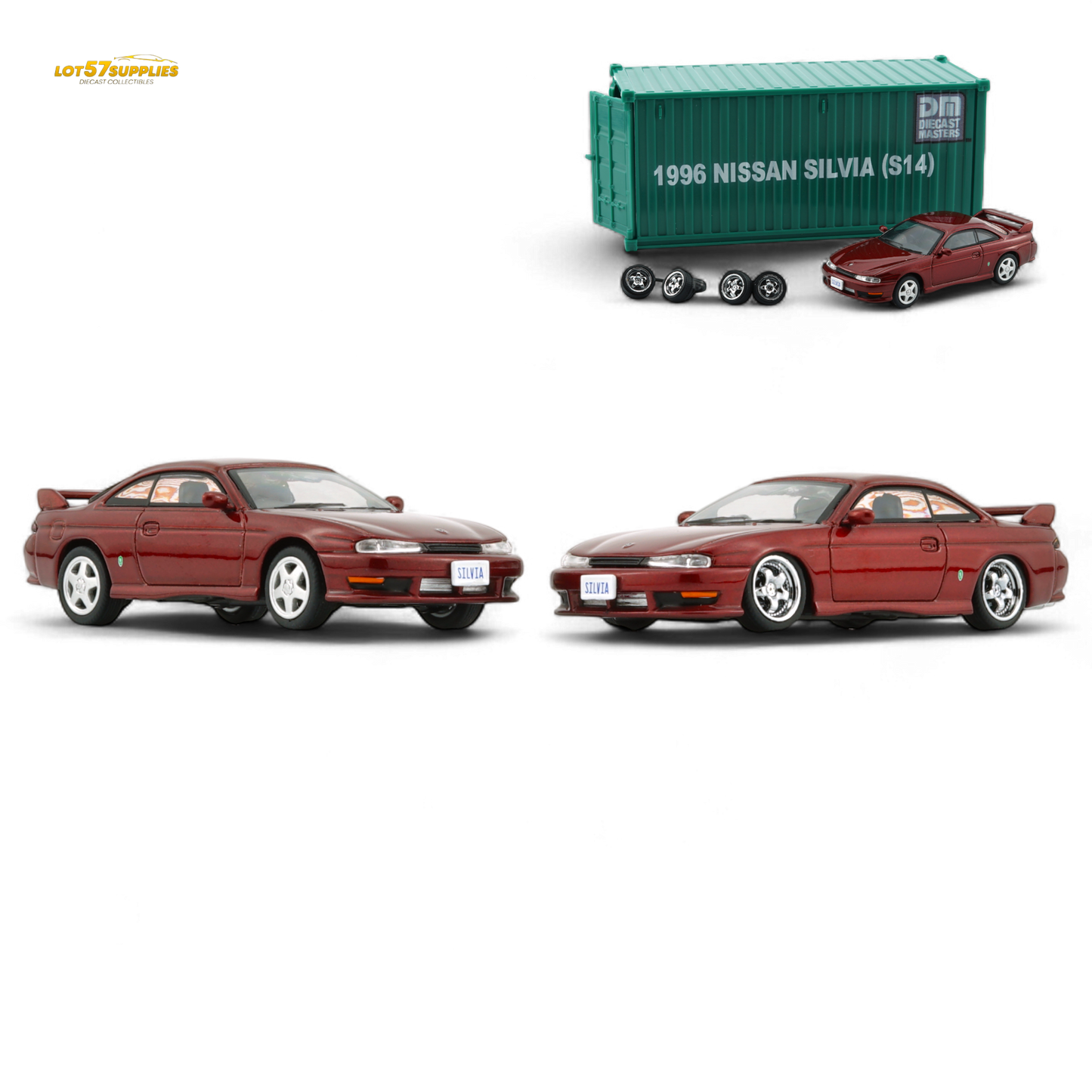 BM Creations Nissan Silvia S14 RED - RHD 1:64