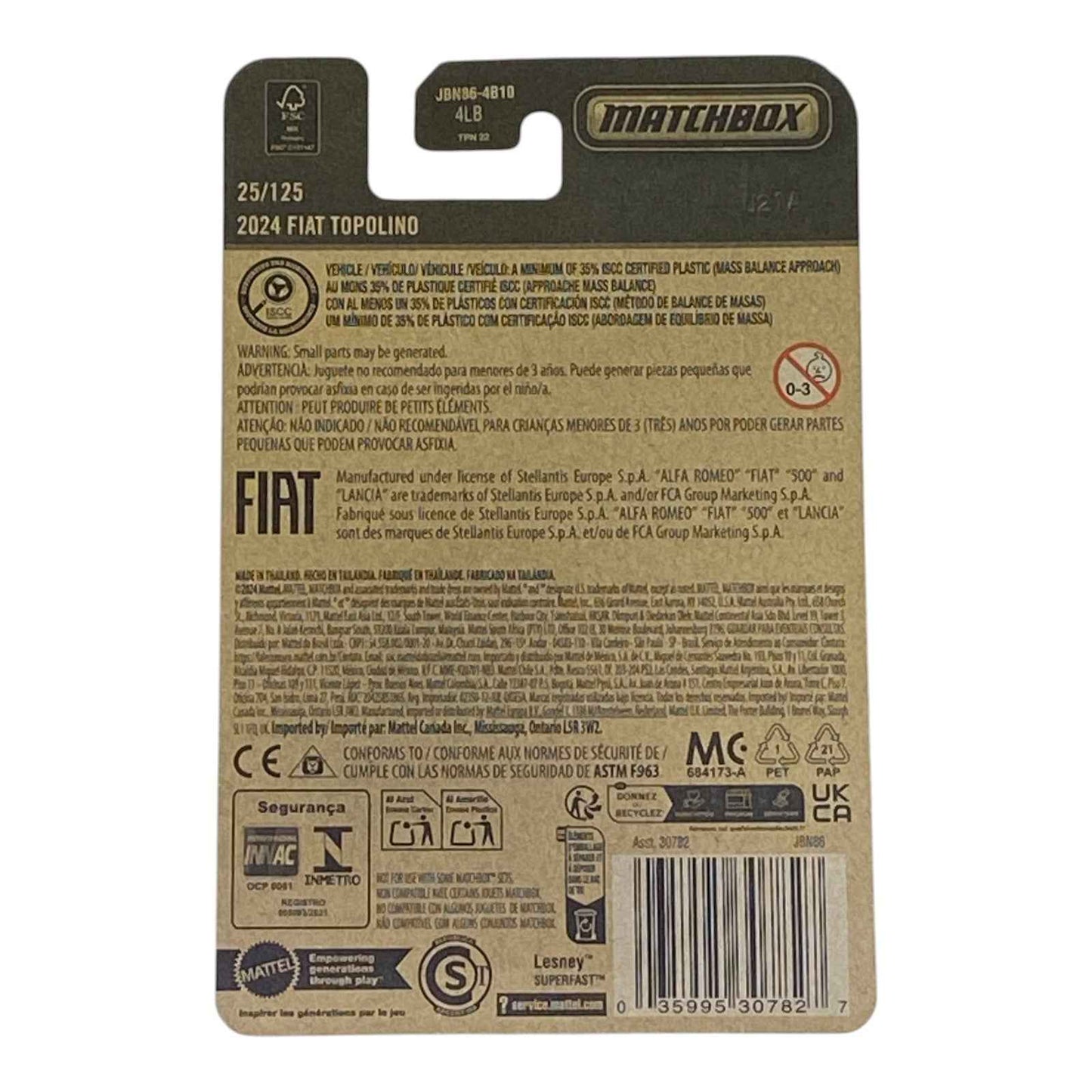 Matchbox 2024 Fiat Topolino - 2025 Matchbox Series 25/125