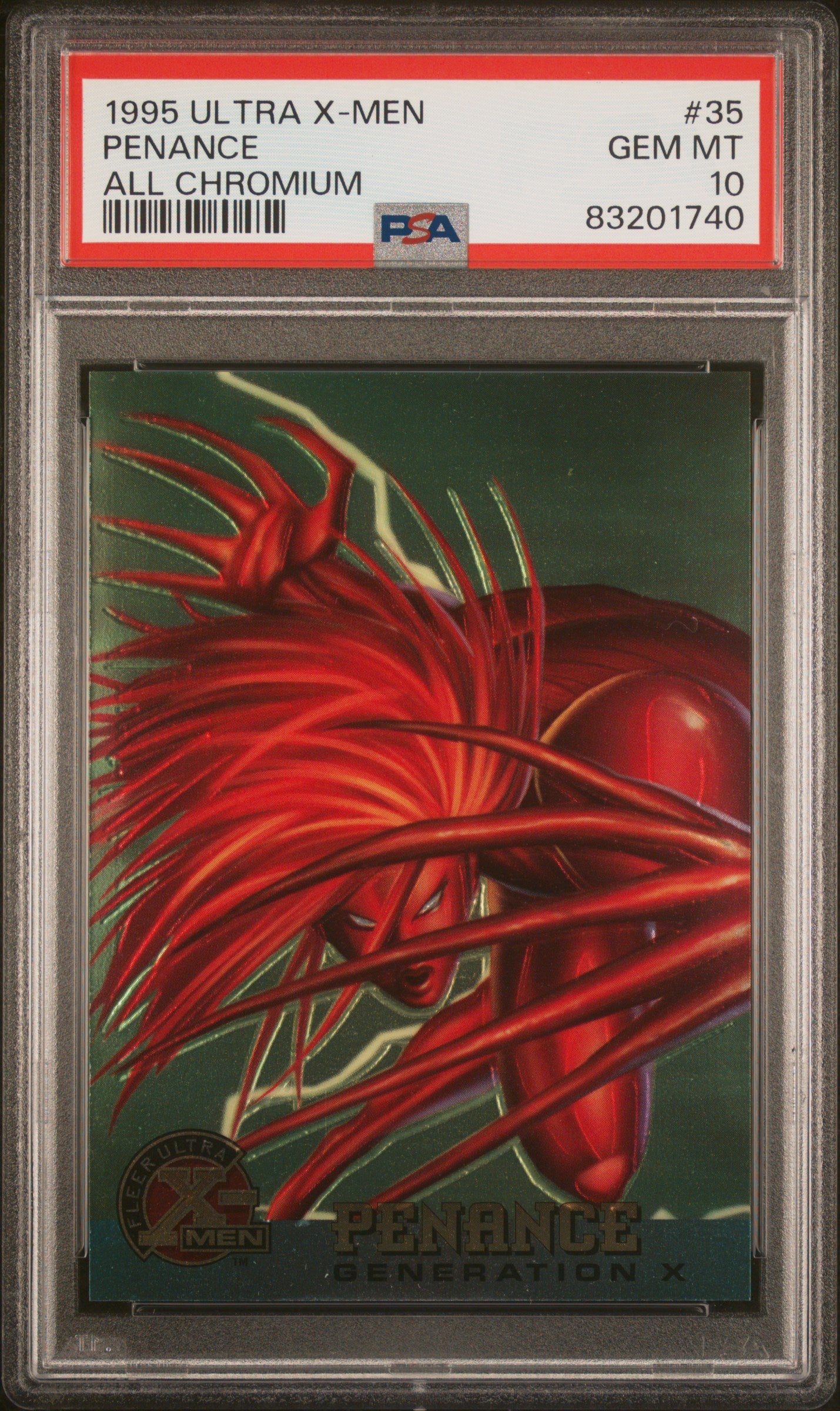 1995 ULTRA X-MEN ALL CHROMIUM PENANCE ALL CHROMIUM #35 - PSA 10