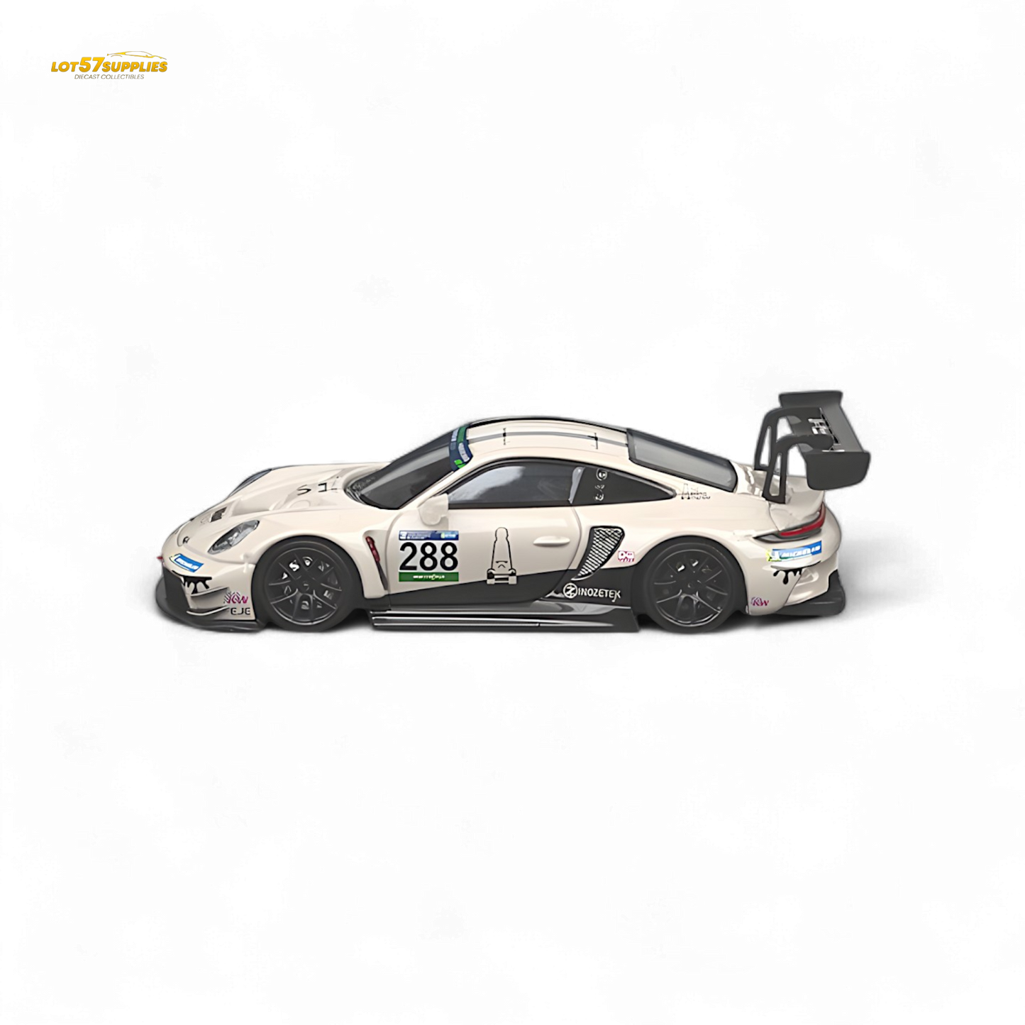 SR STAR RACE Porsche 911 GT3 Racing Milky White No.288 Racing 1:64