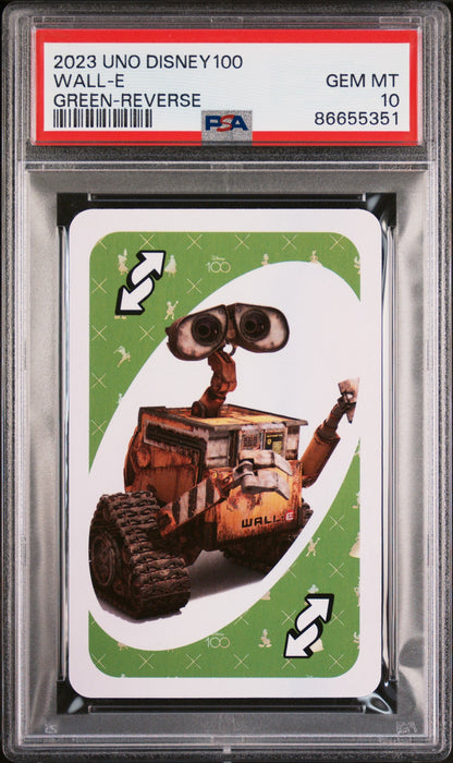2023 UNO DISNEY 100 WALL E GREEN REVERSE PSA 10