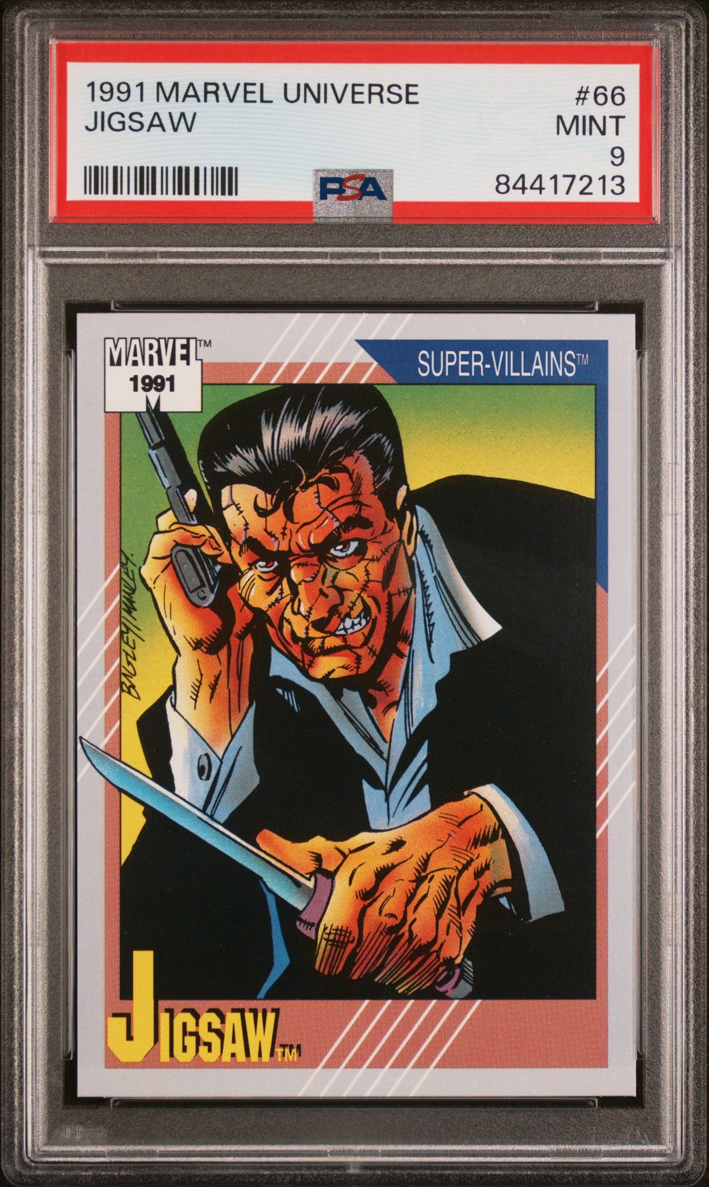 1991 MARVEL UNIVERSE JIGSAW  #66 - PSA 9