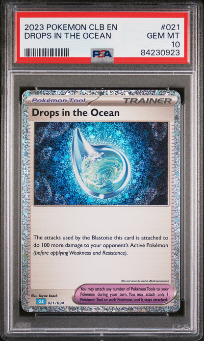 2023 POKEMON BLASTOISE & SUICUNE ex DECK DROPS IN THE OCEAN #21 PSA 10