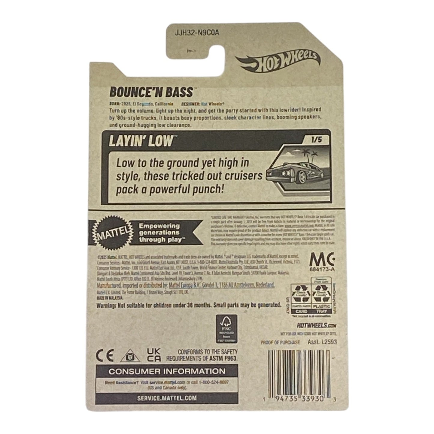 Hot Wheels Bounce'n Bass - Layin' Low Series 1/5