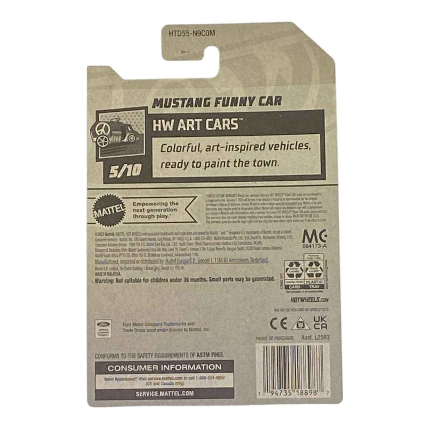 Hot Wheels Mustang Funny Car - HW Art Series 5/10