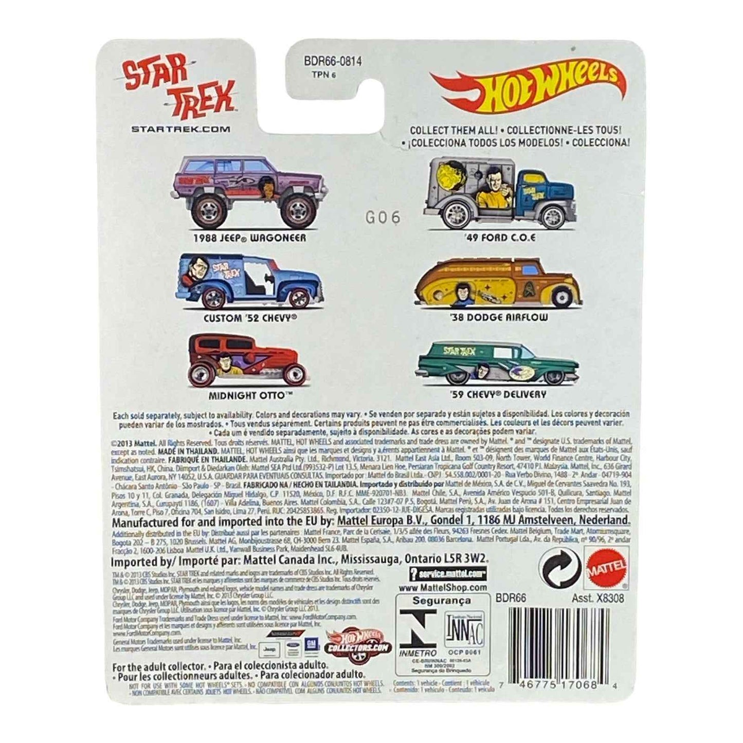 Hot Wheels Midnight Otto - Star Trek Series Sulu