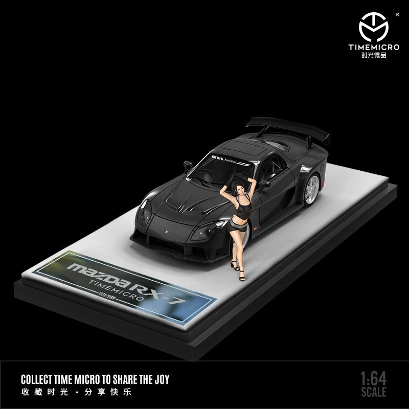 TimeMicro Mazda RX-7 VeilSide BLACK / GREEN / WHITE 1:64
