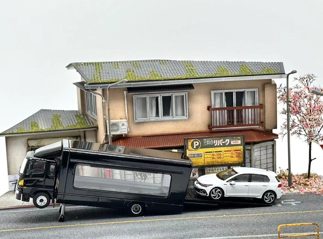 Unique Model Hino 500 HINO Ranger 5th Generation Outriggers BLACK 1:64