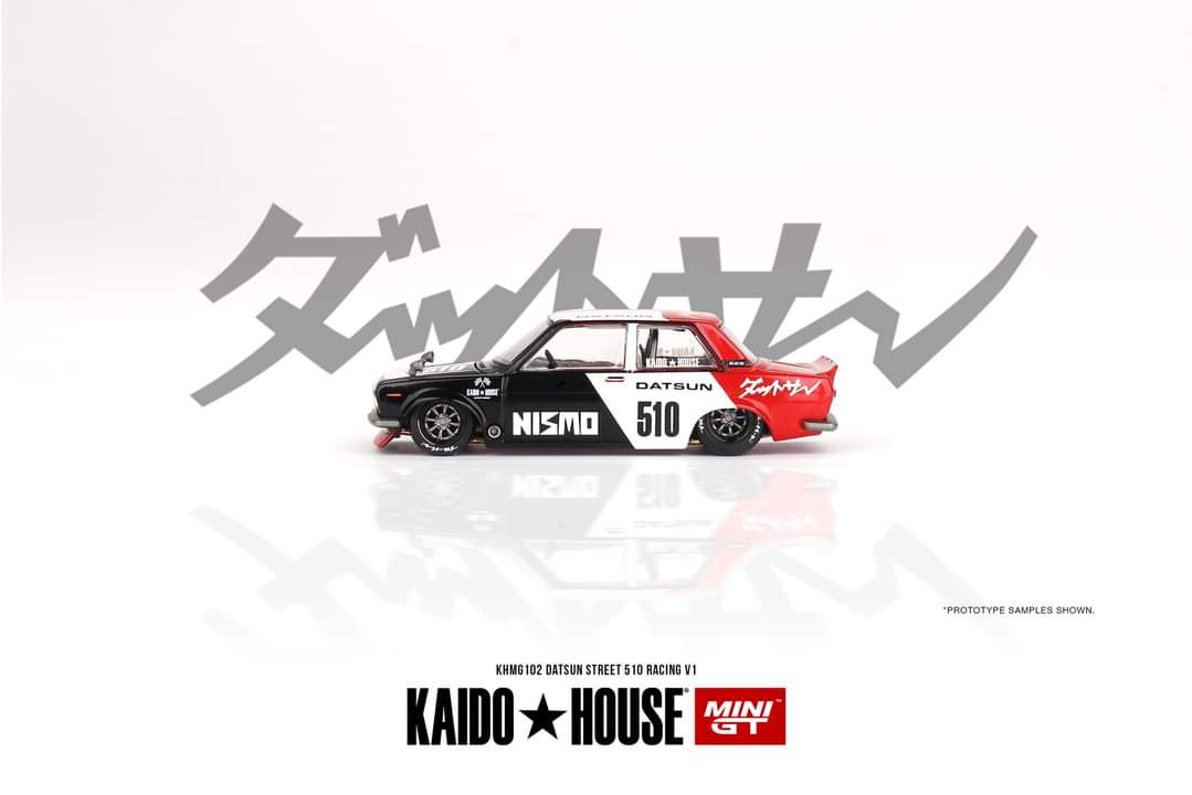 Mini GT x Kaido House Datsun KAIDO 510 Sedan Racing V1 1:64 KHMG102