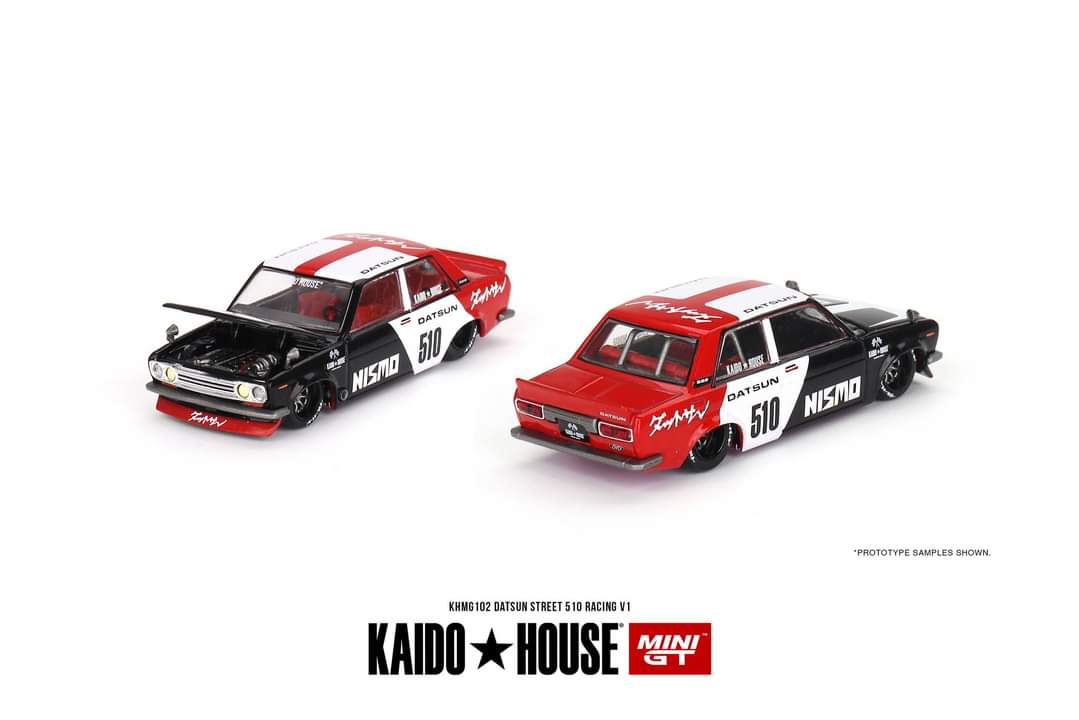 Mini GT x Kaido House Datsun KAIDO 510 Sedan Racing V1 1:64 KHMG102