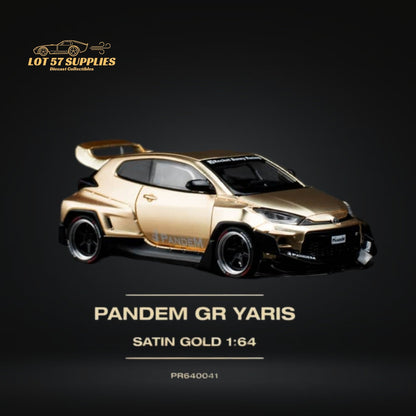 Pop Race Toyota Yaris Pandem GR Satin Gold 1:64 PR6400041