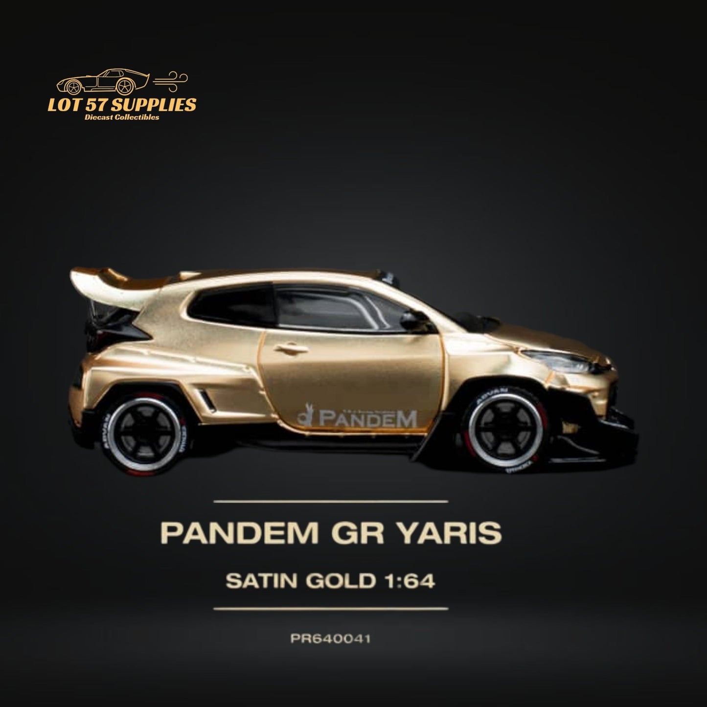 Pop Race Toyota Yaris Pandem GR Satin Gold 1:64 PR6400041