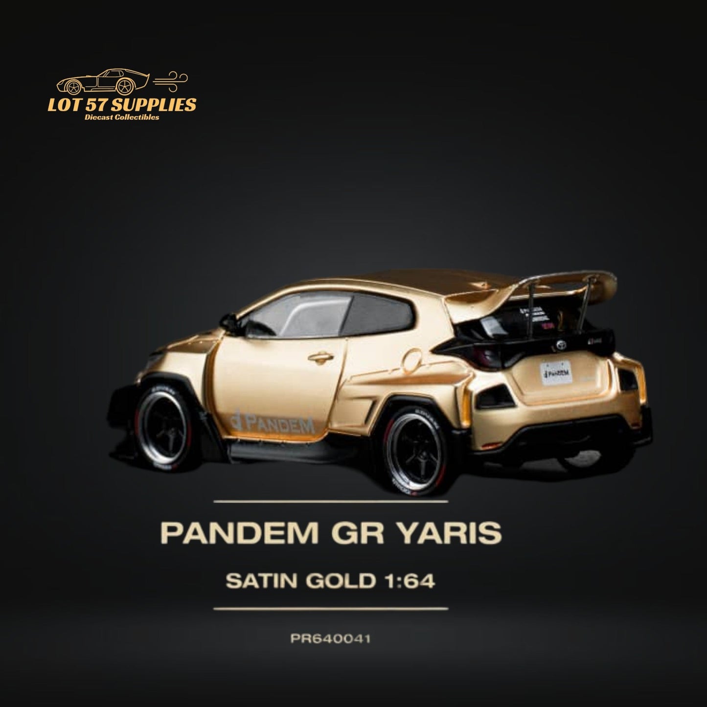 Pop Race Toyota Yaris Pandem GR Satin Gold 1:64 PR6400041