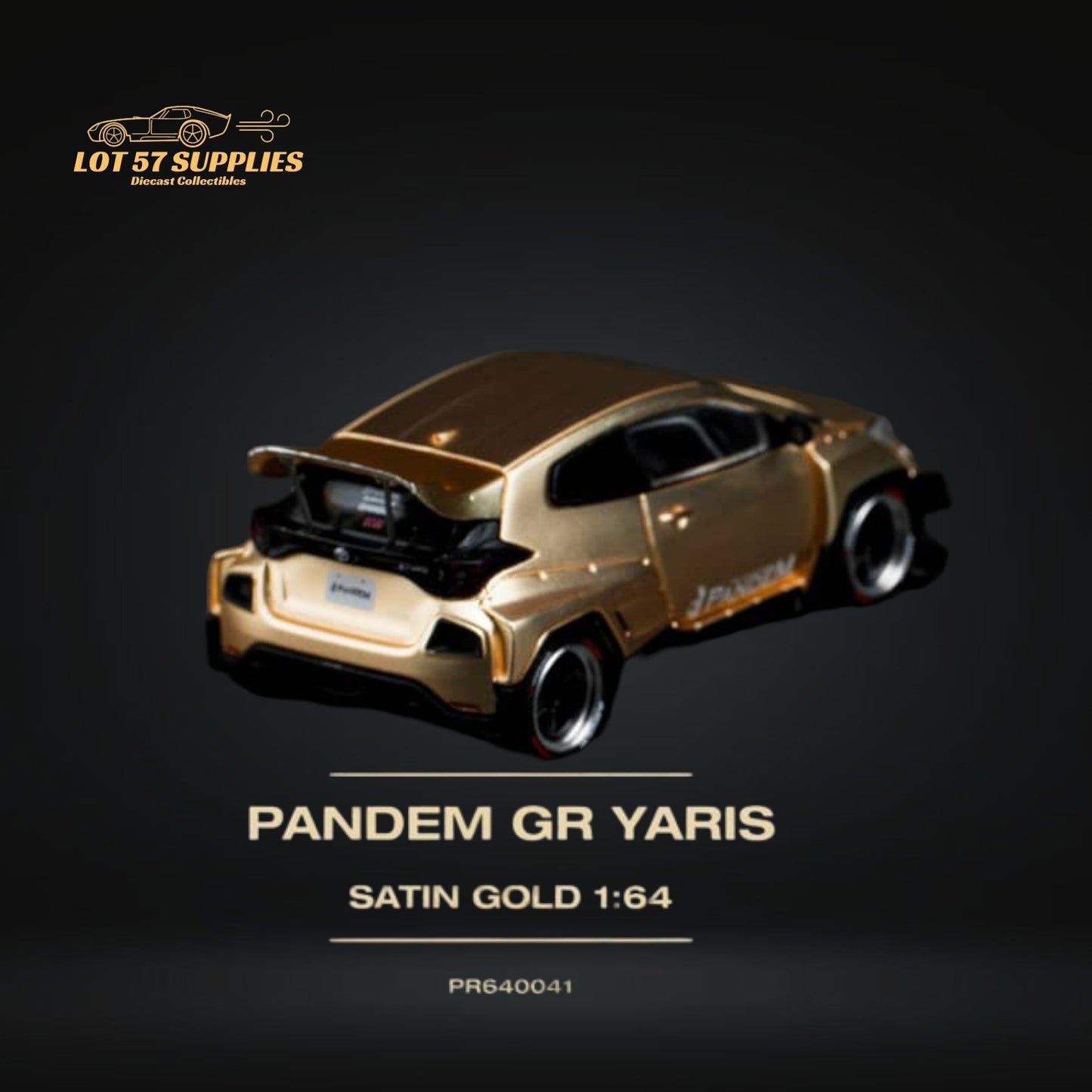 Pop Race Toyota Yaris Pandem GR Satin Gold 1:64 PR6400041