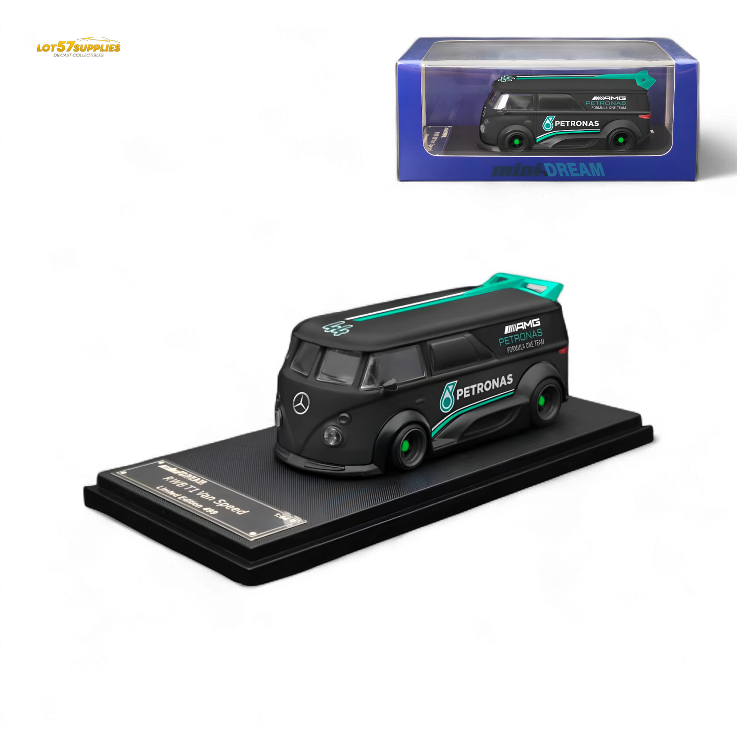 Mini Dream Volkswagen T1 RWB Van#44 in Petronas Livery 1:64