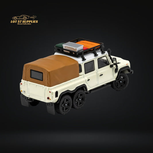 GCD Land Rover Defender 6x6 Off-White Camping Modified 1:64 KS-053-286
