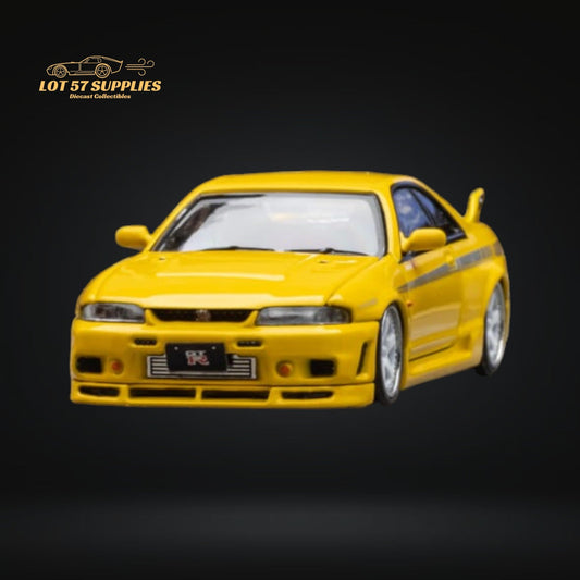 Focal Horizon Skyline R33 GT-R 4TH Gen 400R in Yellow Openable Hood 1:64