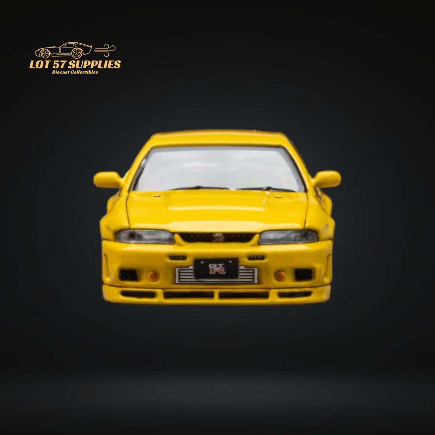 Focal Horizon Skyline R33 GT-R 4TH Gen 400R in Yellow Openable Hood 1:64