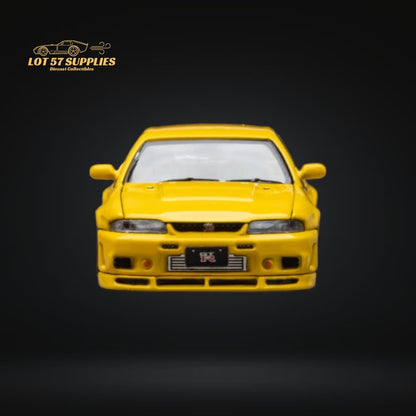 Focal Horizon Skyline R33 GT-R 4TH Gen 400R in Yellow Openable Hood 1:64
