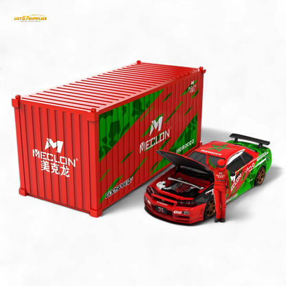 TimeMicro & MECLON GT-R R34 MECLON Container Set 1:64