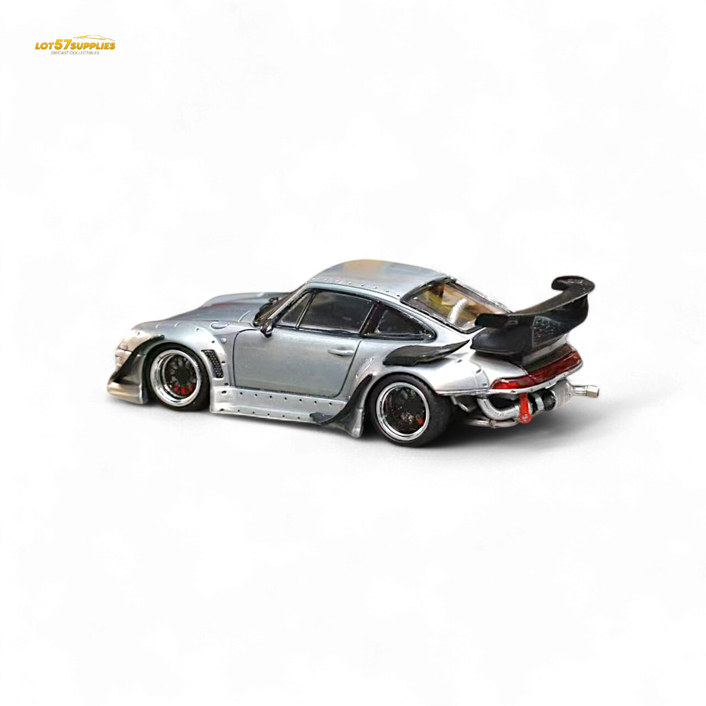 Street Weapon Porsche RWB 993 Raw Varnish Color Low Wing 1:64