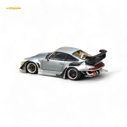 Street Weapon Porsche RWB 993 Raw Varnish Color Low Wing 1:64