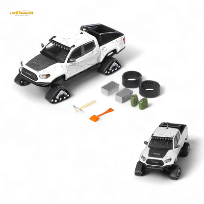 GCD Toyota TACOMA SNOW VERSION in White & 3PMSF Tires 1:64