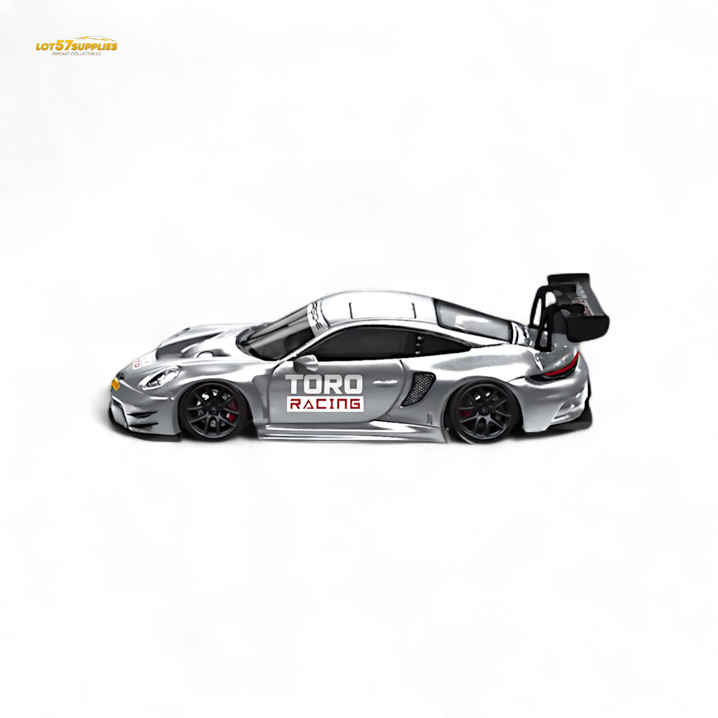 STAR RACE Porsche 911 GT3 Matte Silver Racing 1:64