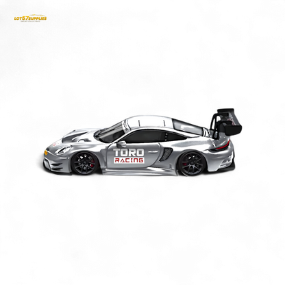 STAR RACE Porsche 911 GT3 Matte Silver Racing 1:64