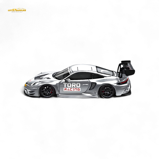 STAR RACE Porsche 911 GT3 Matte Silver Racing 1:64