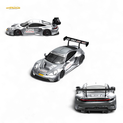 STAR RACE Porsche 911 GT3 Matte Silver Racing 1:64
